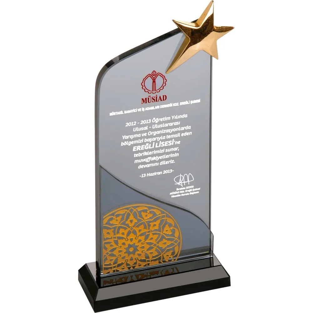 Yıldızlı Kristal Plaket